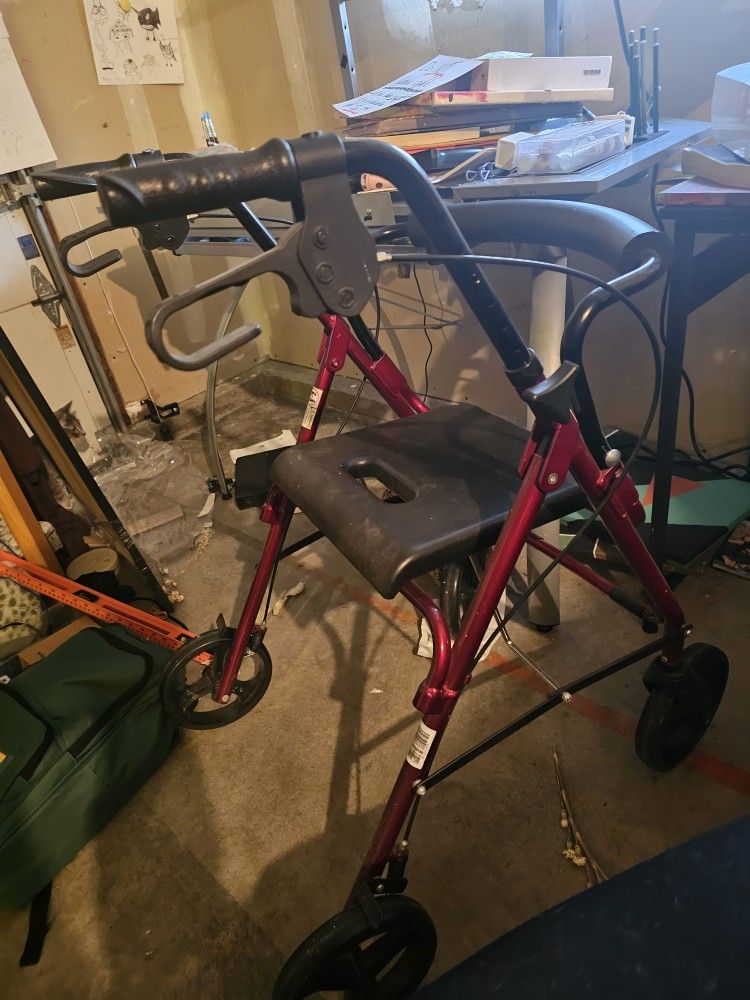 Wheeled Walker — Red