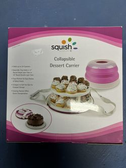 Squish® Durable Plastic Collapsible Dessert Carrier with Carry Handles