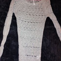 See Through Gray Winter Sweater