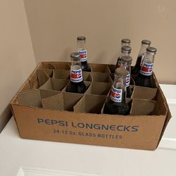 NASCAR Richard Petty Pepsi long neck bottle most consecutive wins 1967 10-in unopened full bottle Good  condition collector's item