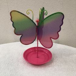 Butterfly  Earring Holder & Jewelry Organizer 8 1/2 Inches  Tall 