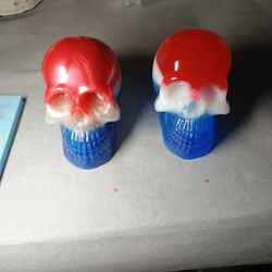 Epoxy Resin Skull Multiple Colors  Black 3” Tall 3” Wide 4" Tall 