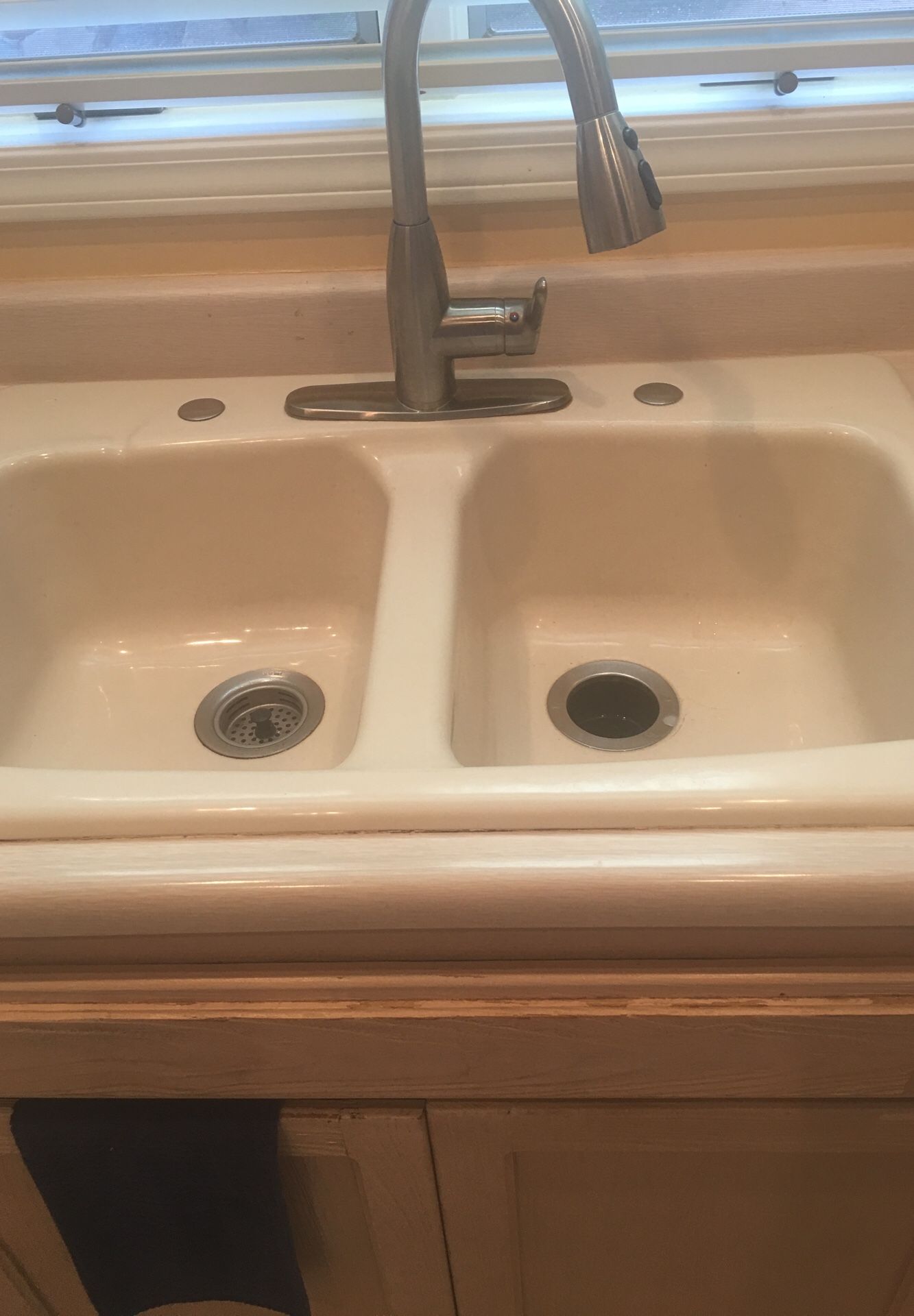 GE double oven, magic chef has cook top, Whirlpool trash compactor, light beige for Sale in