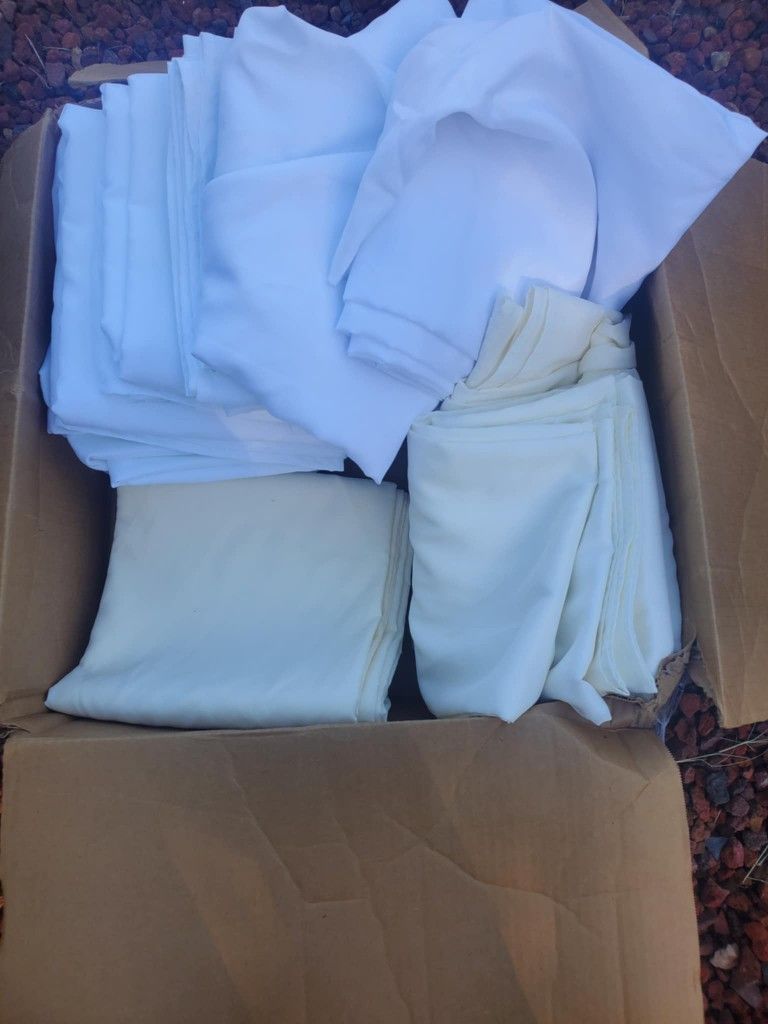 Table Cover 132" x 90" - 6 White& 4 Ivory- $10 Each