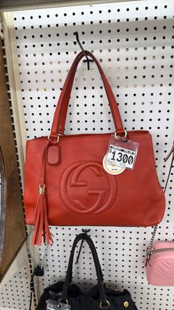Gucci Soho Red Leather Tote Bag