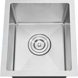 15 Inch Undermount Bar sink,15''x17'' Nano Coating Stainless Steel Undermount Single Bowl Sink Small Kitchen Basin