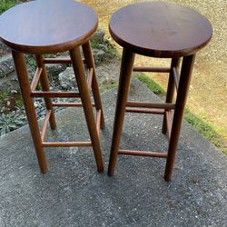 2  Wooden Stools