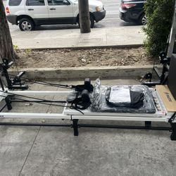 PAETA Pilates Reformer, 91" Foldable Reformer Pilates Machine with Adjustable Reformer Heights, Pilates Equipment with Piano Wire Spings and Jump Boar