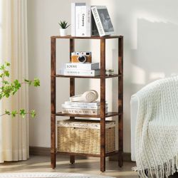 Wooden Bookshelf with Storage, 