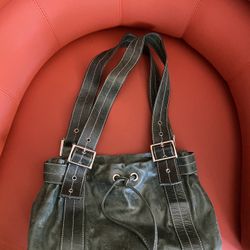 Dark green leather purse - Nordstrom's brand