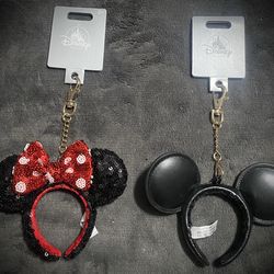 Minnie & Mickey keychain ears