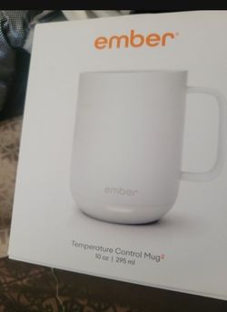 Ember Temperature Control Smart Mug , 10 oz, White,- App Controlled Heated Coffee/Tea Mug