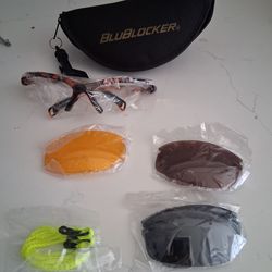New blublocker sunglasses with interchangeable color lenses