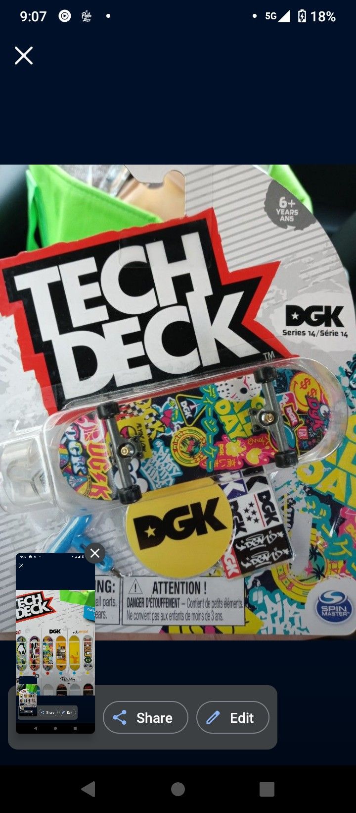 TECH DECK flip DGK ULTRA RARE Finger✌skateboard 🛹 Ft. JASON VORHEES from Friday the 13th New