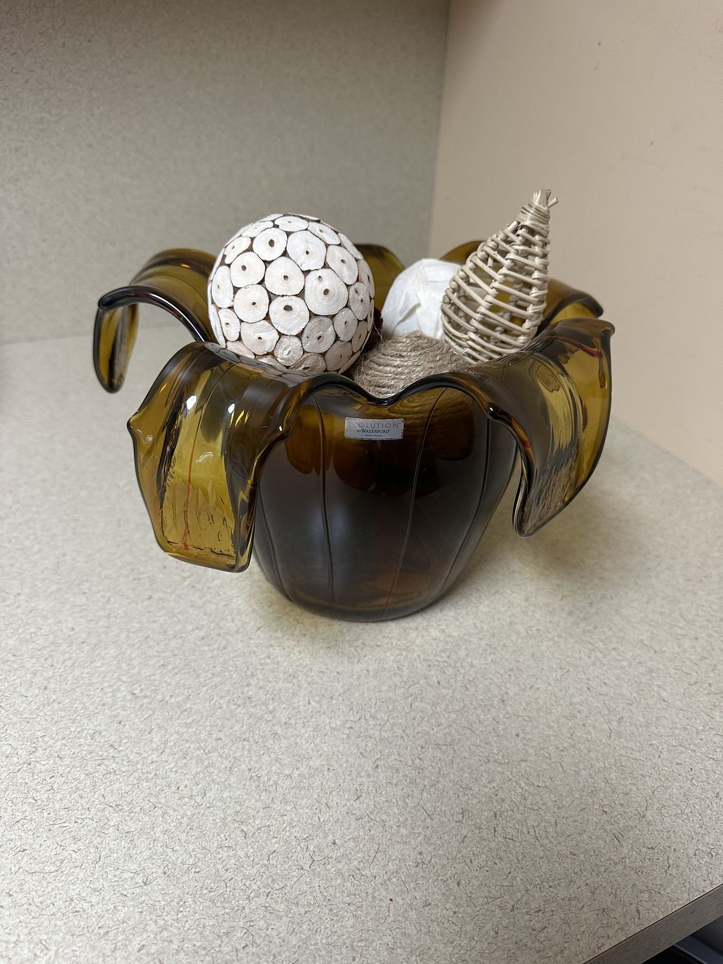 Waterford Evolution Red Amber Ice Bucket Open Box