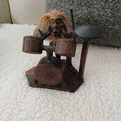Crazy HAIR  WOOD Craved  DRUMMER..⁸ $20.00  ☆☆
