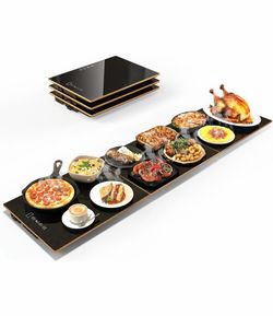 Electric Food Warming Tray Set