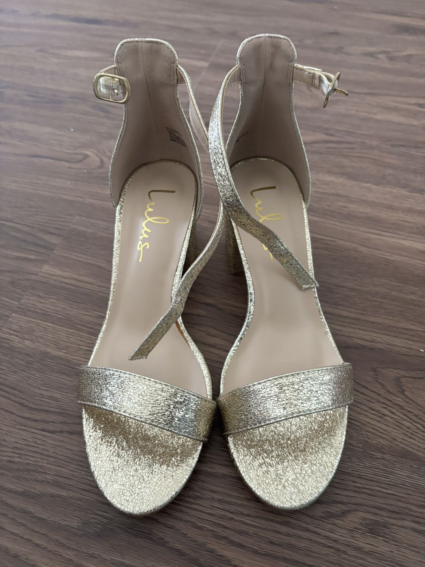 Gold Lulus Heels