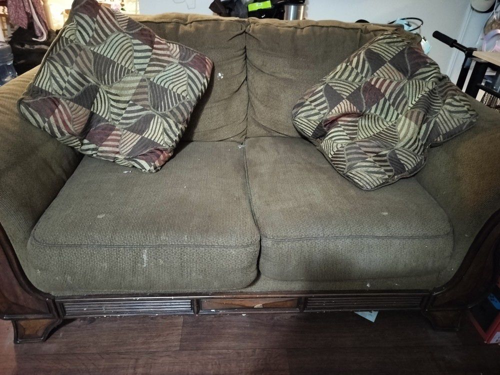 Free Brown Couch & Loveseat 