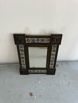 Mexican Talavera Tile Wall Mirror