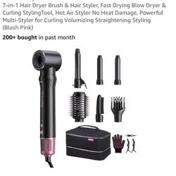 New In Box, 7 In 1 Hot Air Brush Set