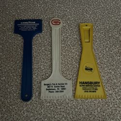 Vintage Local Advertising Ice Scrapers 