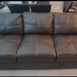 Brown Leather Sofa
