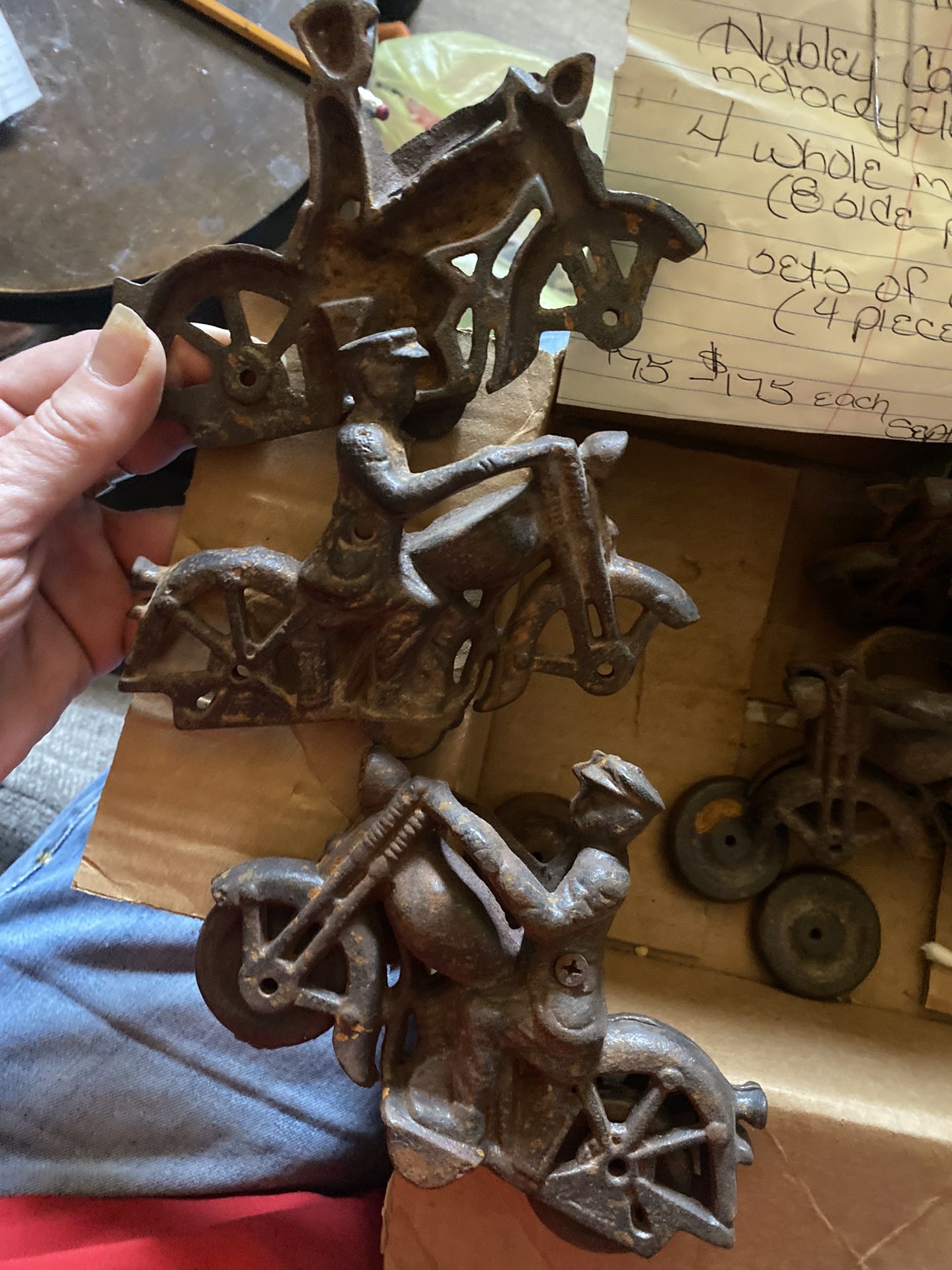 1930s Hubley Motorcycle Police Patrol - Cast Iron