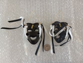 Small, black, Comedy and Tragedy masks