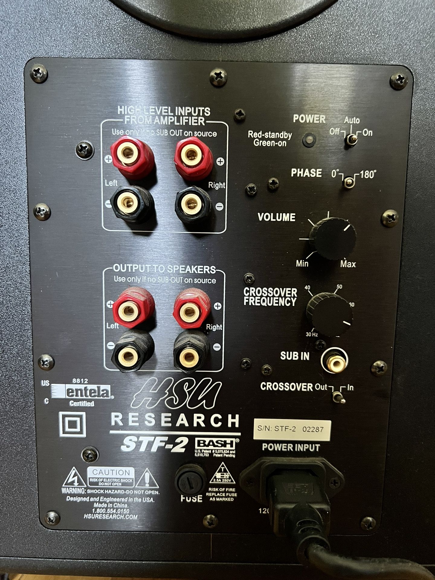Rare HSU Research STF-2 Audiophile Down-firing Subwoofer 200W