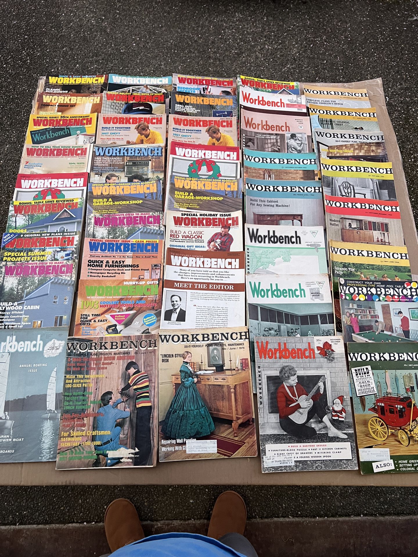 Lot of 40 WORKBENCH Magazines 1(contact info removed) Plans Projects Home Improvement