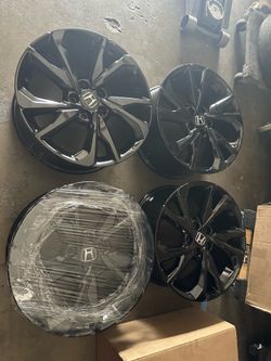 Rims Honda gloss black ,,, firm price,,,