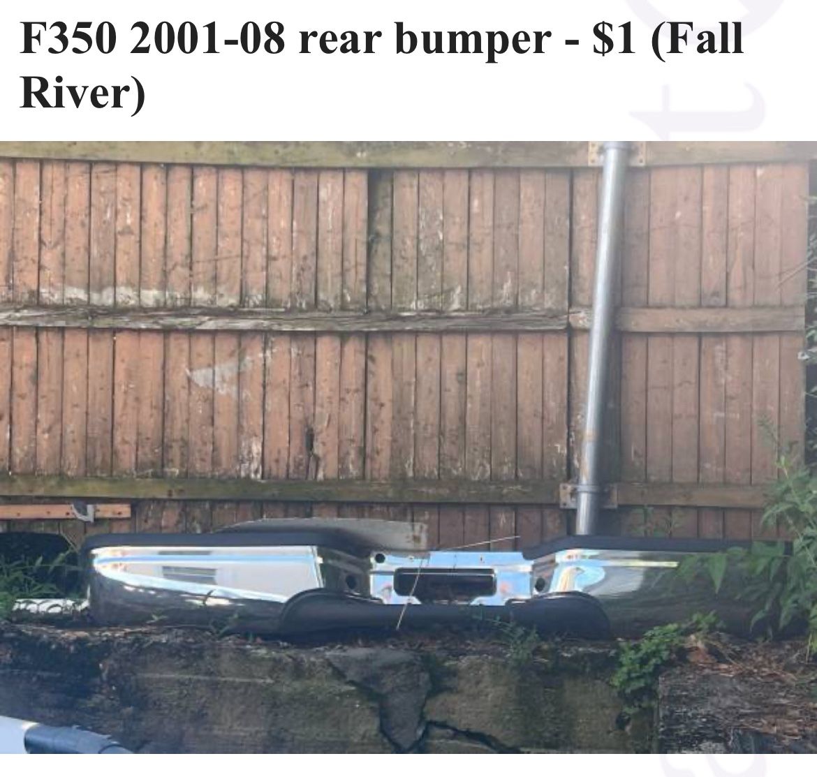 F(contact info removed)-08 Rear Bumper