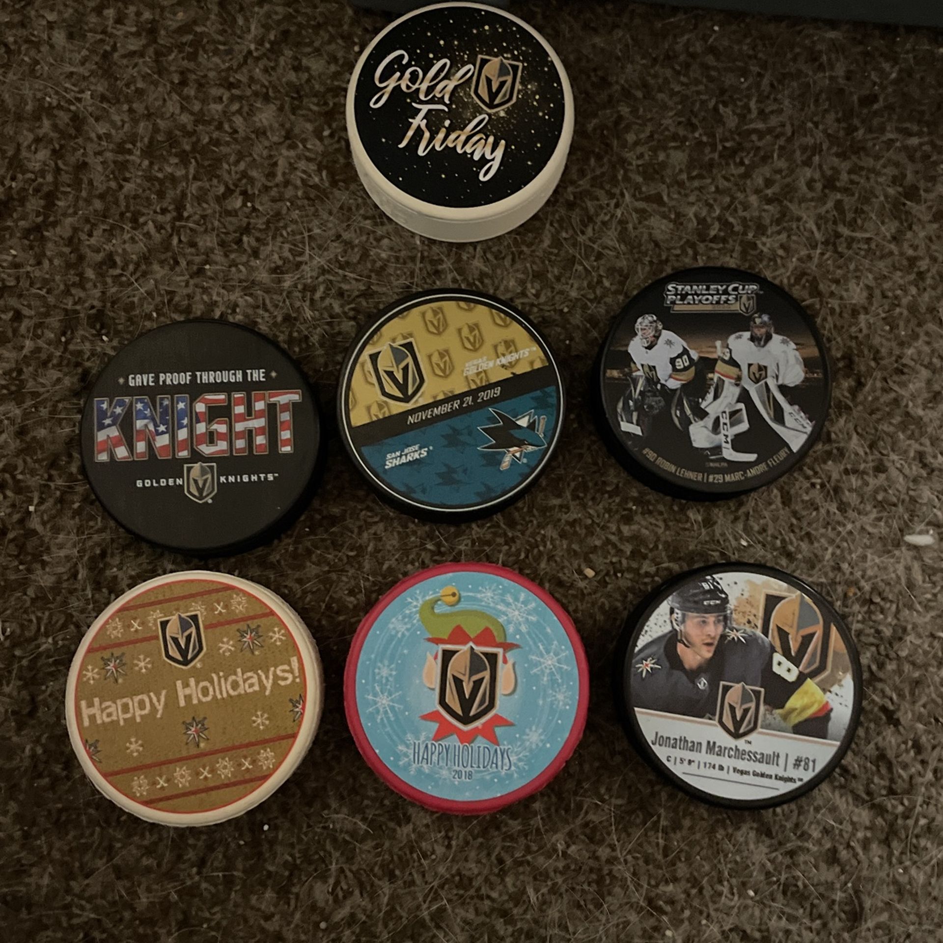 Vegas Golden Knights Arena Exclusive Pucks 