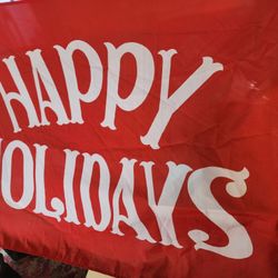 BIG HAPPY HOLIDAYS FLAG