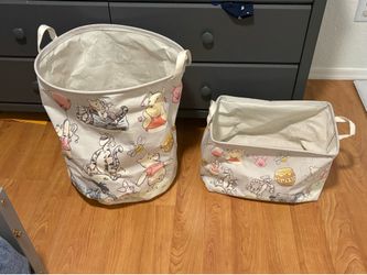 Winnie the Pooh laundry hamper and basket