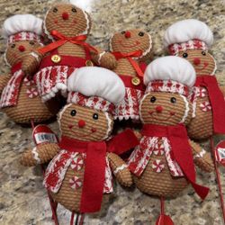 Gingerbread Boy Or Girl Christmas Picks $3 Each Or All 6 For $15(last 6 For The Season) 