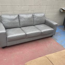 Gray Leather Couch