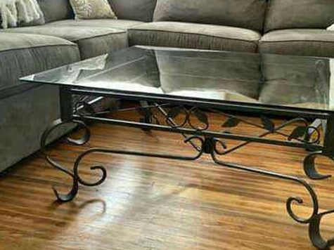 Coffee table made from thick glass and metal! Like New