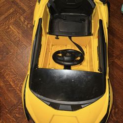 INFANS 12V Licensed Lamborghini Sian Kids Ride On Car with Parent Remote Control, Spring Suspension, MP3 Player, Electric Toy Roadster Carbon Fiber Te