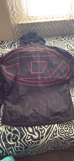 Diesel Black Windbreaker Jacket