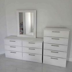 Dresser whit mirror and chest - Cómoda con espejo y Gavetero