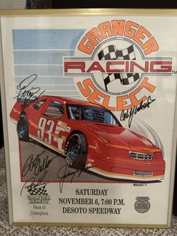 NASCAR Poster Signed