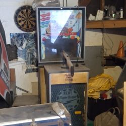 Shooting gallery arcade game.
