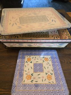 Temp-tations Old World Blue 13x9 Baking Dish Set