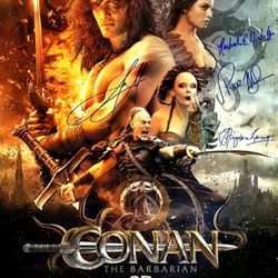 Jason Momoa and Cast Autographed Conan the Barbarian 27x40 Movie Poster