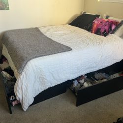 Queen Bed Frame With Storage 