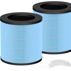 Enhanced MJ003HD Replacement Filter Compatible with POMORON MJ003HD Air Purifier 4-in-1 H13 HEPA and Activated carbon Filters,Mj003hd-RF 2park filters