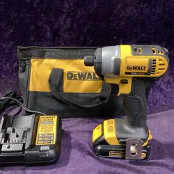 🧰🛠DEWALT 20V MAX Cordless 1/4” Impact Driver w/(1)1.3Ah Batt/Charger/Bag-$110!🧰🛠
