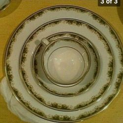 Noritake China For 6, 8 or 12 Green Warrington